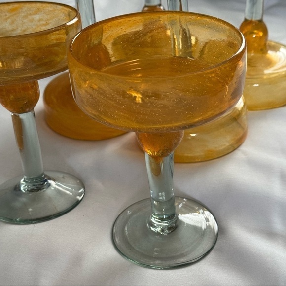 Margarita Hand Blown Mexican Glass Summer Glasses - Picture 1 of 6